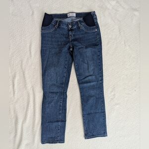 GAP Maternity Women's Dark Blue Ankle Jeans